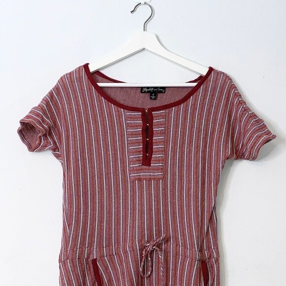 Elizabeth and James striped linen blend dress coverup size small - Picture 2 of 10